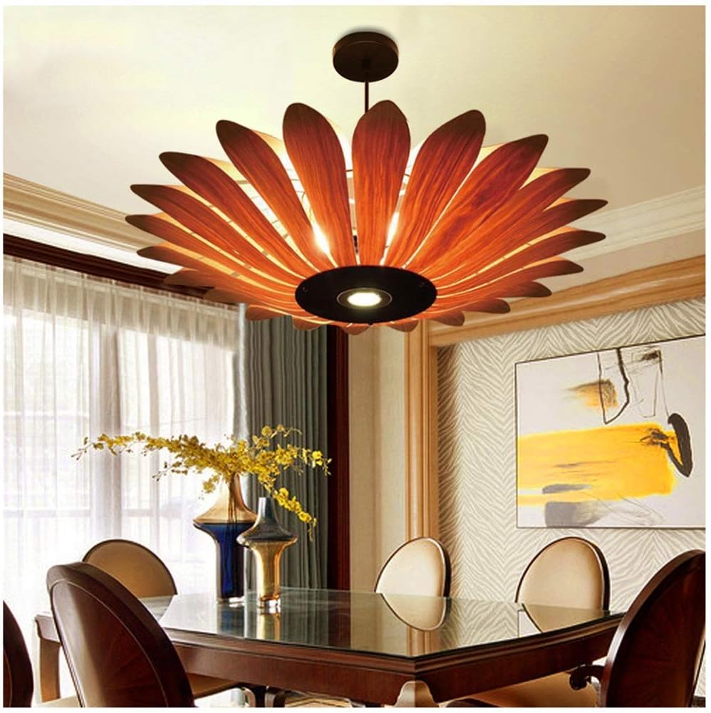Wood Pendant Light New Living Room Ceiling Lighting Creative