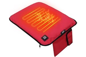 MYDAYS OUTDOOR Portable Heated Seat Cushion Outdoor, Heated Stadium Seats for Bleachers,Waterproof Heated Seat Pad Great for Camping, Fishing, Office Chair (Red)