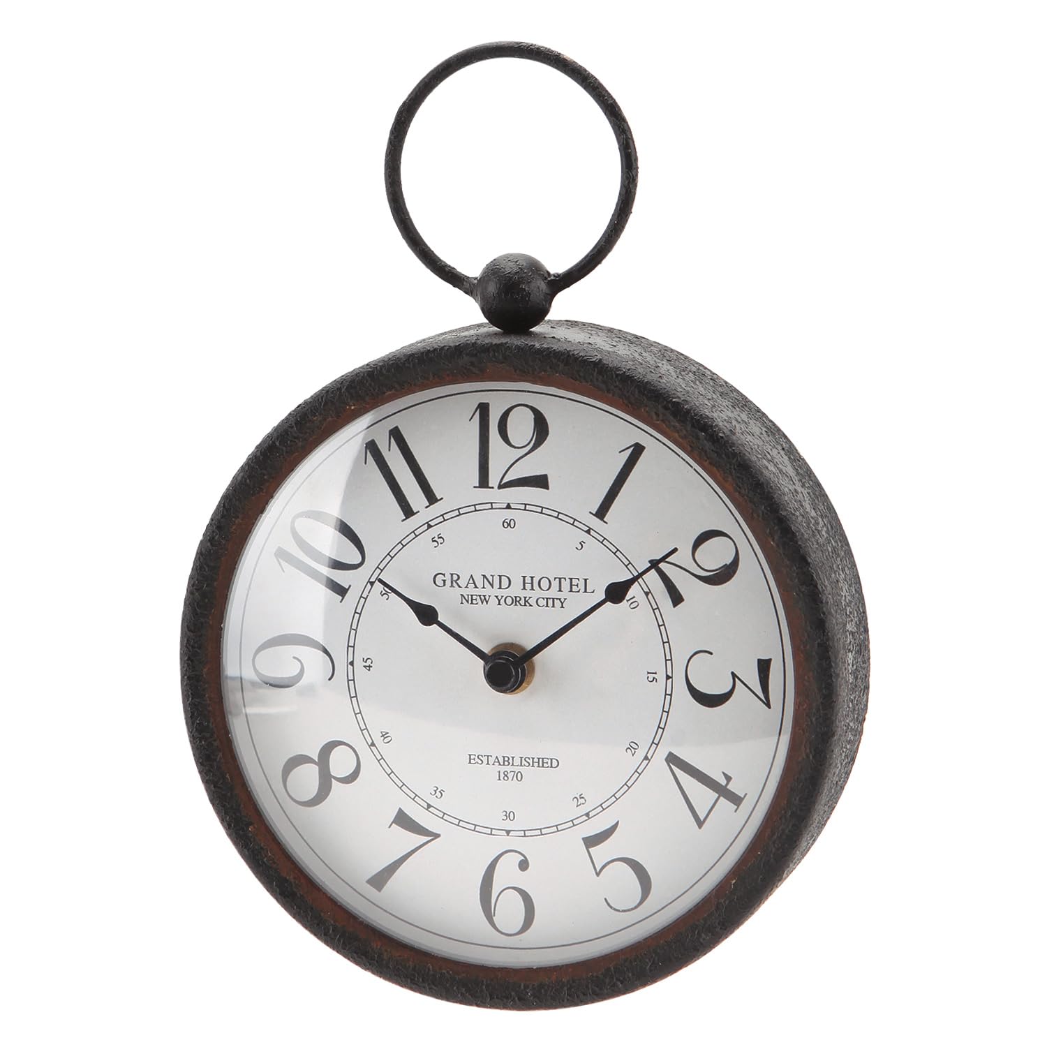 Photo 1 of NIKKY HOME Small Retro Black Wall Clock 6 Inch, Battery Operated Vintage Metal Round Silent Analog Clock for Bathroom Kitchen Living Room Bedroom Office