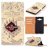 Galaxy Grand Prime G530 Case,Samsung G530 Case - Hogwarts Marauder's Map Pattern Premium PU Leather Wallet Case Stand Cover with Card Slots Cash Compartment for Samsung Galaxy Grand Prime G530 G530H