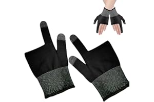 1 Pair Finger Sleeve for Gaming Mobile Game,Reusable Comfort Finger Touch Gaming Thumbs Cot,High Sensitivity,Anti-Slip, Breat
