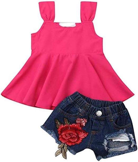 Gniherii 2Pcs Toddler Baby Girls Kids Clothes Outfits