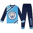 Manchester City FC Official Soccer Gift Boys Sublimation Long Pajamas