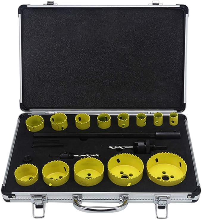 GMKD BiMetal Hole Saw Kit, HeavyDuty HighSpeed Steel