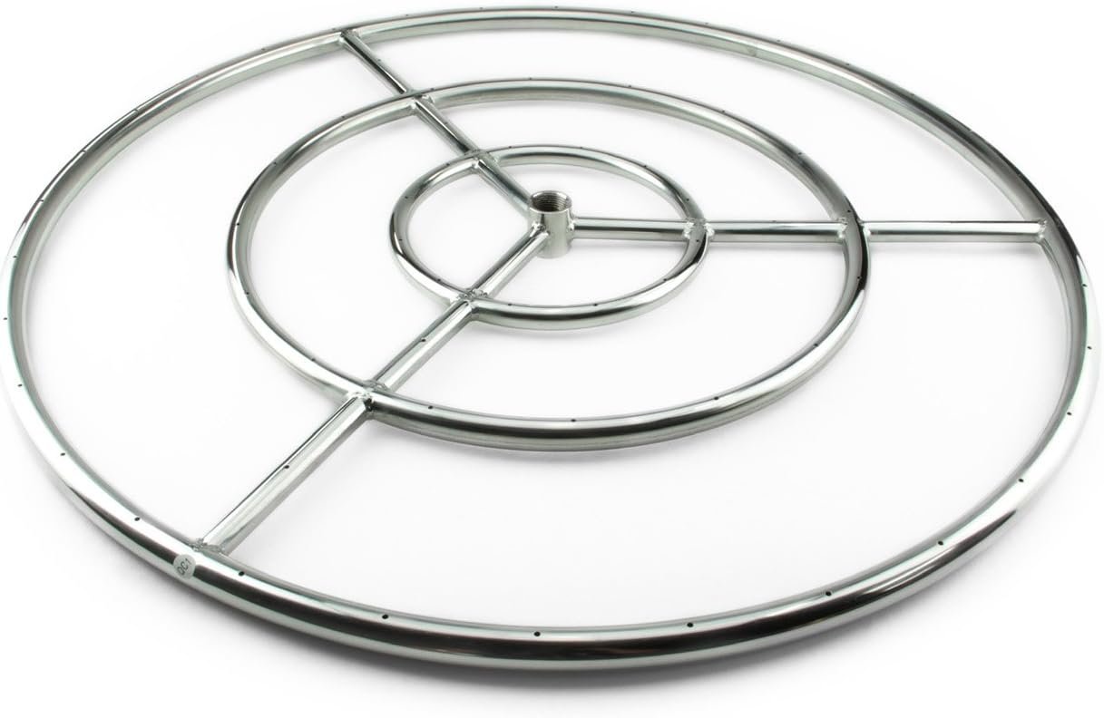 Amazon Com Fire Ring Burner For Fire Pits And Fireplaces 30 Inch Stainless Steel Burner Garden Outdoor