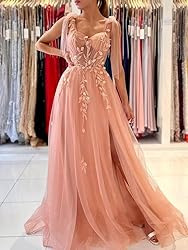 Dymaisei Sweetheart Lace Prom Dresses Spaghetti
