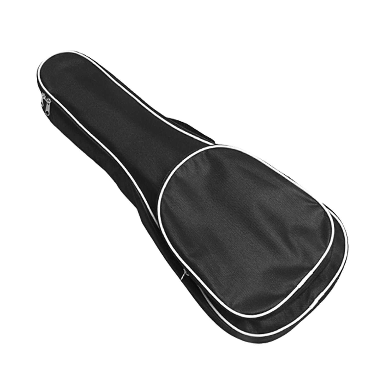 Musiin 21 Inch Ukulele Case Backpack Straps Gig Bag Case Storage for Travel Performance Concert Show (Black with White Edge)