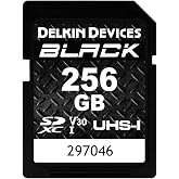 Delkin Devices Black Rugged SDXC Memory Card, UHS-I, C10, U3, V30, Full HD & 4K Video, Up to 90MB/s Read, 90MB/s Write (256GB