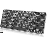EASYTAO Teclado Inalambrico, Bluetooth & 2.4G, Cambio de 4 Dispositivos, Teclado Inalámbrico Recargable USB-C, Español con Ñ,