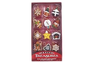 Kurt S. Adler 1.25-Inch Resin Miniature Gingerbread Ornaments, 12 Piece Set