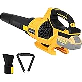 Cordless Leaf Blower for Dewalt 20V Battery, Max 650 CFM/125 MPH Turbo Boost Mode, with 17500RPM Brushless Motor for Lawn Care, Garden, Wet Leaves (Tool ONLY)