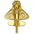 Real Metal Quimbaya Flyer Pin 24K Gold Finish Pre-Colombian Ancient Alien Artifact Lapel, Hat, Jacket or Backpack Pin