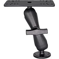 WINDFRD 1.5" Ball Medium Arm Marine Electronic Mount, Fish Finder Mount, Universal Mounting Plate with 1.5 inches / 38mm / C