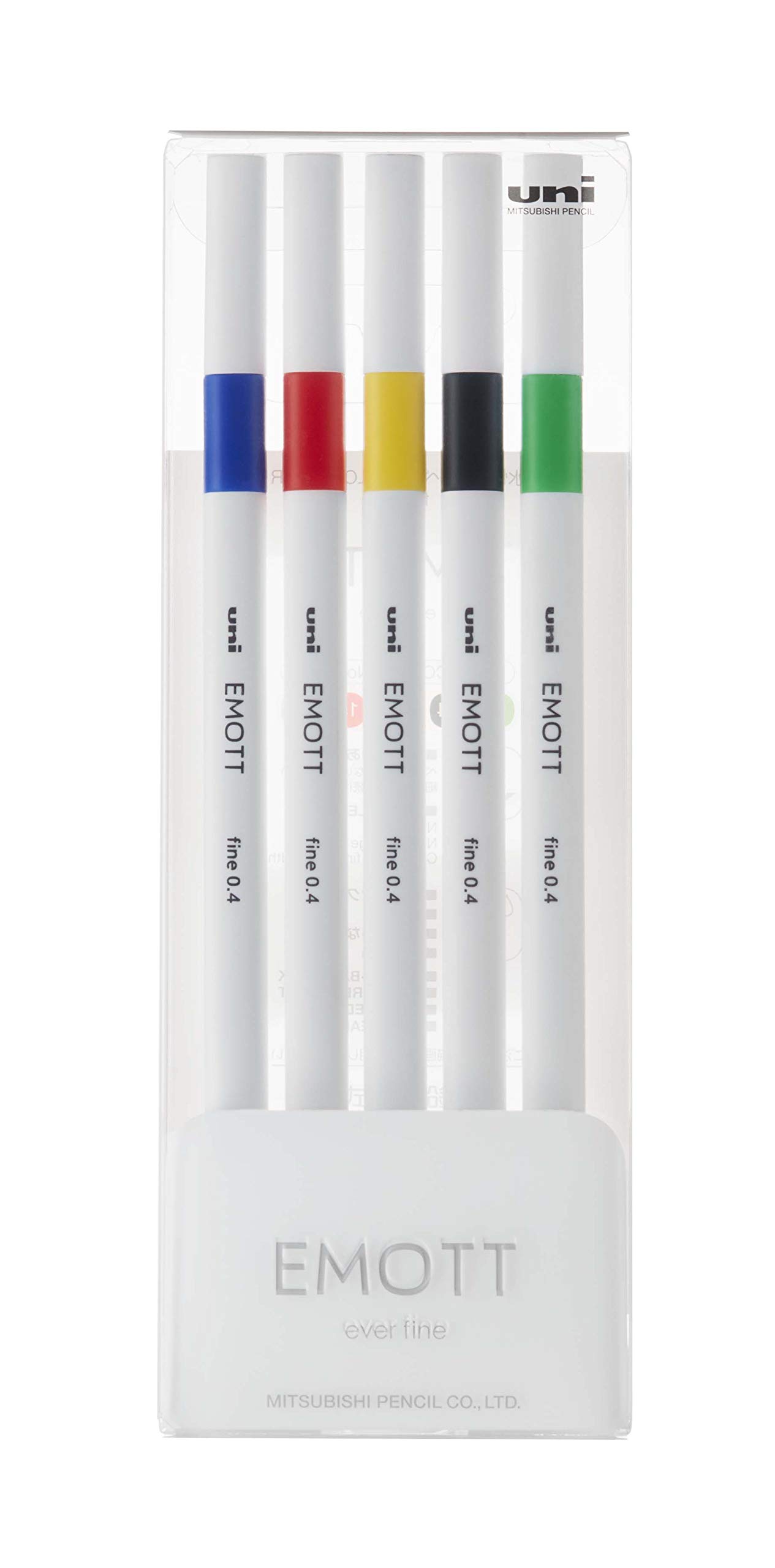 Osama Uni Emott Fineliners Set of 5 Vivid Colours