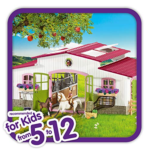 schleich 42344 HORSE CLUB Reiterhof mit Reiterin und Pferden, 97 Teile Spielset mit 2x schleich Pferde Figur, Reiterin-Figur und viel Zubehör, Spielzeug für Kinder ab 5 Jahren – Bild 6