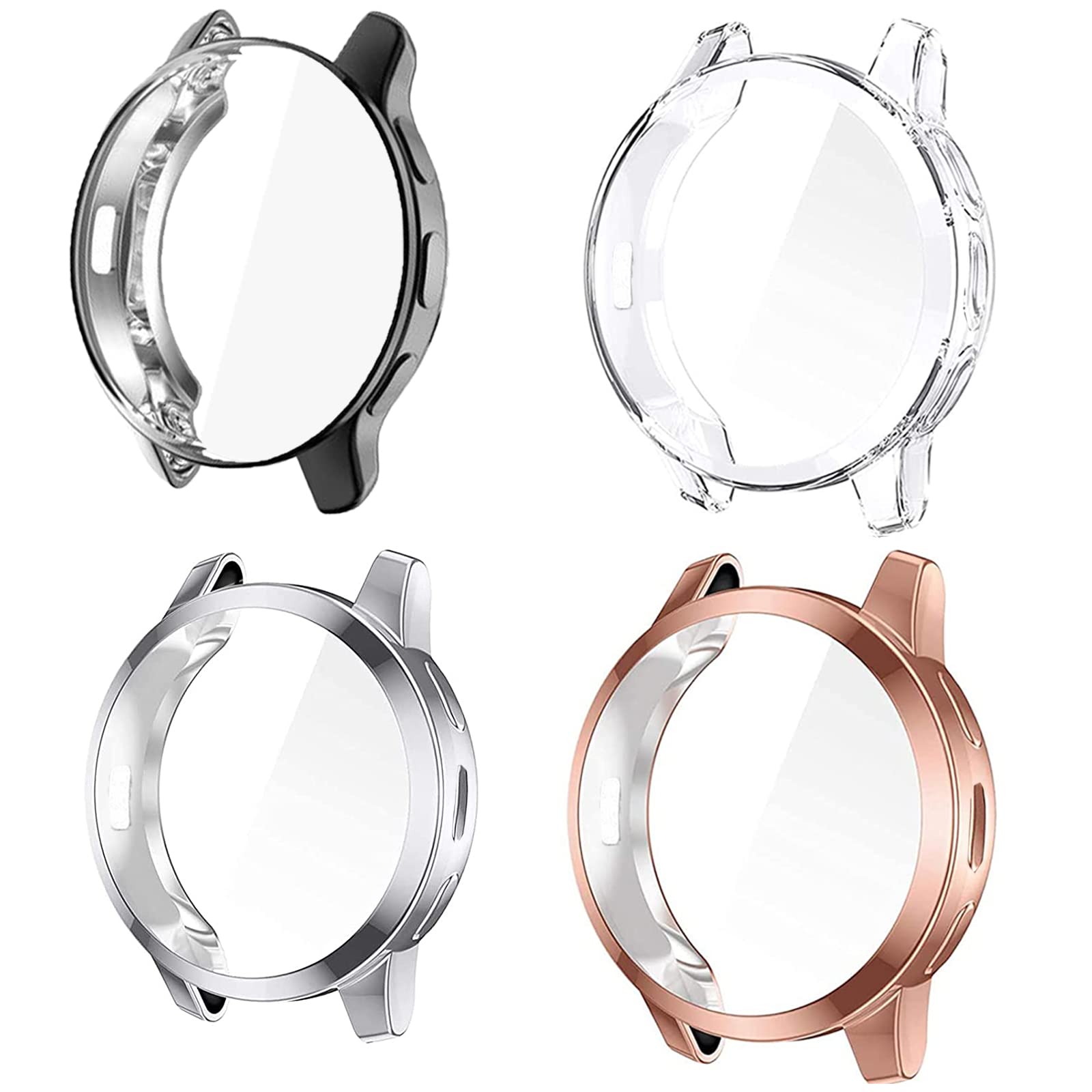 Venu 2 Plus Case, onetuo All-Around Protective TPU Bumper Cover Screen Protector Case Cover Compatible for Garmin Venu 2 Plus Smartwatch (4 pack)