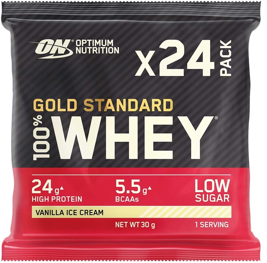 Optimum Nutrition Gold Standard 100% Whey Muscle Building and Recovery Protein Powder With Naturally Occurring Glutamine and BCAA Amino Acids