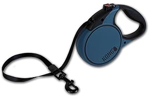 Alcott Kong Terrain Retractable Dog Leash, Large, Blue, 16' Long