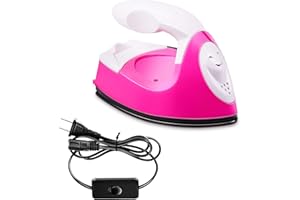 Mini Craft Iron, Mini Heat Press Machine, Portable Handy Electric Travel Irons Small Iron with Charging Base Accessories for 
