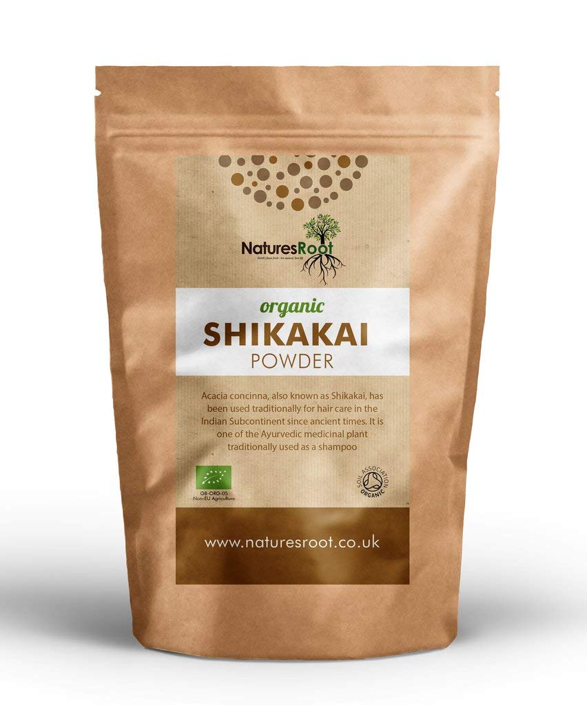 Natures Root Organic Shikakai Powder 500g – Acacia Concinna – 100% Organic & Chemical-Free Hair Cleanser