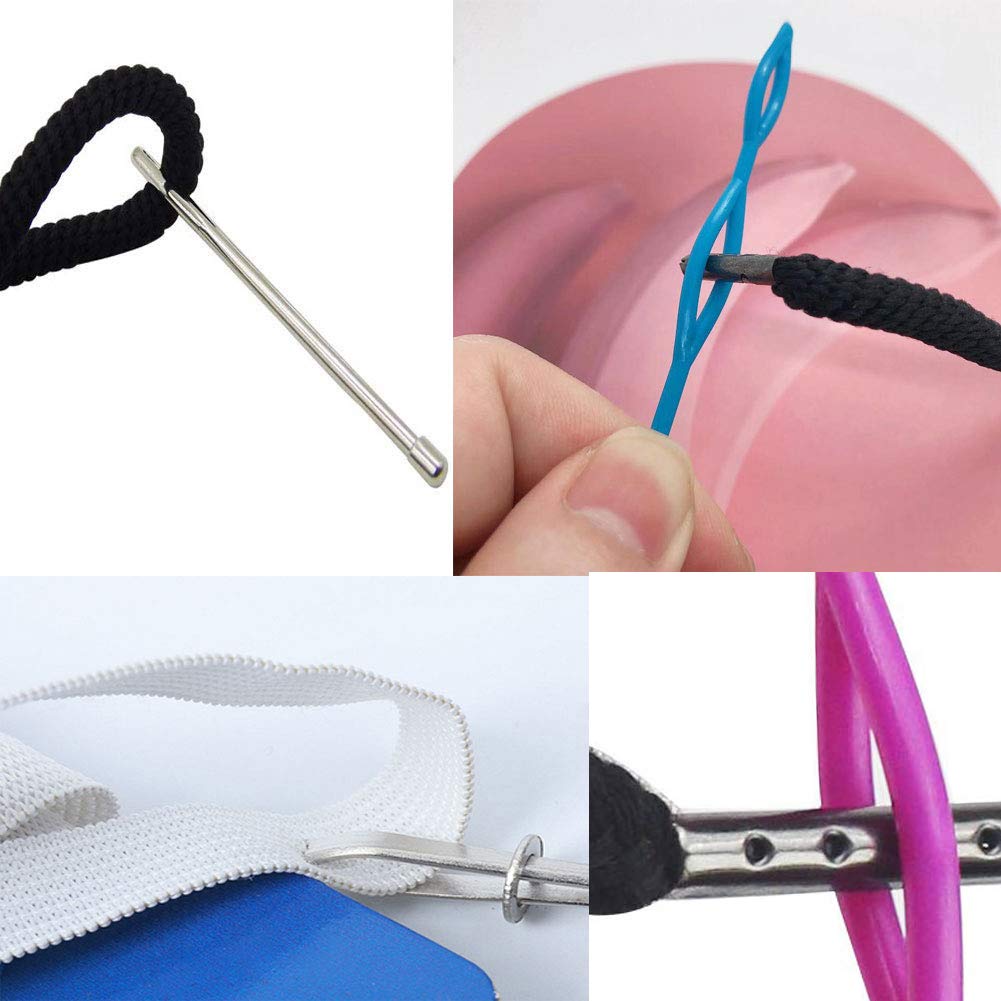 Luckkyme 30 Pack Replacement Drawstrings Drawcords for Pants Sweatpants Hoodies Scrubs Jackets Shorts, with 3 Pieces Drawstring Threader Tool 53