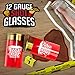 Mustard Plastic Shot Glass Shooter - Red 12 Gauge Cartridge