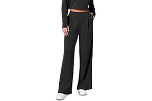 ODODOS Modal Soft Wide Leg Pants for Women High Waist Casual Relaxed Pants with Pockets-27/29"/ 31" Inseam