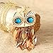 DDU(TM) 1Pc Unique Turquoise Crystal Rhinestone Owl Tassal Pendant Sweater Chain Necklace Accessories Gift