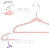 ManGotree Baby Velvet Hangers 15 Pack Infant Toddler Non-Slip Ultra-Slim Pink view 3