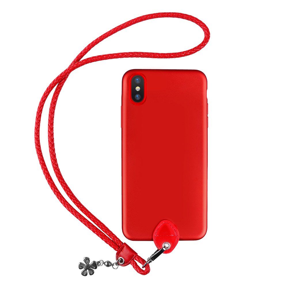 Slim Silicone Lanyard iPhone X Case Cover Holder Hanging Neck Wrist
