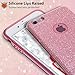 MILPROX Case Compatible with iPhone 6/6S, Bling Glitter Pretty Sparkle 3 Layer Hybrid Anti-Slick/Protective/Soft Slim TPU Case Compatible with iPhone 6s/6