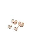 HONEYCAT Tiny Heart Stud Earrings in 18k Rose Gold