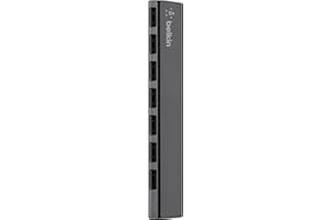 Belkin 7-Port Ultra-Slim Desktop USB Hub - Desktop USB Hub 2.0 - 7 Hi-Speed USB Ports - Compatible With MacOS & Windows For Connecting Charging Cable, Keyboard, Mouse & Any USB-Enabled Devices