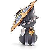 GOLEHS Genshin Impact Cat Figurine - 3.75" Cute Anime Collectible Figure, Diluc/Childe/Keqing, Gift for Fans and Cat Lovers,