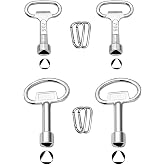 FRIVASTIC Triangle Key 4Pcs Alloy Construction Triangular Key, 2 Pieces Measuring 1.37&rdquo; x 2.2&rdquo; and 2 Pieces Measuring 1.81&rdquo; x 2.95&rdquo; Triangular Wrench for Elevator Electric Gas Water Meter Box, 2-Size