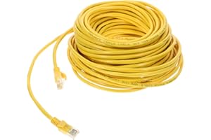 GAROZATION Cat 5e Network Cable Ethernet Patch Cord 20m with Rj45 Connector for Home Router and Computer Networking Yellow