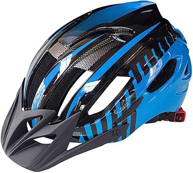 Amazon 大人用自転車ヘルメット 安全ライト付き 調整可能なマウンテンロードサイクルヘルメット 軽量安全ヘルメット 大人の男性 女性用 4色 ヘルメット 大人用ヘルメット