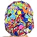 DK Scrub Hats Women’s Adjustable Bouffant Scrub Hat Ponytail Surgical Cap Retro Cartoon Characters