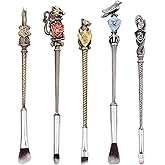 【2 Color Options】Harry Makeup Brushes Gift Set for Women Girls,Potter Makeup Brushes, Bronze Metal Makeup for Eyeshadow Eyeliner Blending Lip, Brushes Holder Not Included