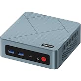 HOUPOO Mini PC Desktop Computer for Wireless Office with Ryzen 5 3501U | Ultra-Quiet Trading PC 8G 256G SSD, DP/HDMI/USB Type-C Triple 4K Display, Dual Gigabit Ethernet Ports, WiFi 5 /BT 5