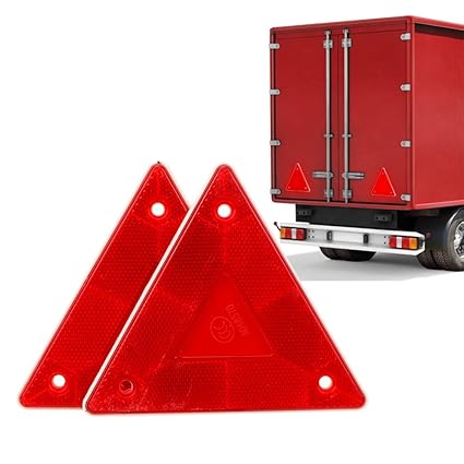 2 Stück Rückfahrwarnkontakt Warndreieck Memoboard Reflektorstoff