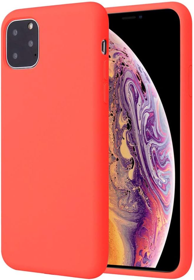 Soft Liquid Silicone Gel Rubber Case Cover,Shatter-Proof Full Body Protection case Anti Drop Shock Absorption Cover Solid Color Designed Back Shell Compatible with iPhone 11Pro 5.8inch
