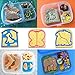 SASRL Sandwich Cutters - Set of 9 Crust & Cookie Cutters - Dinosaurs, elephants, butterflies, five-pointed star, puppy , quadrilateral, puzzles, car, love