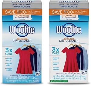 Woolite at Home Dry Cleaner Fresh Scent and Fragrance Free, 6 Cloths Each Box