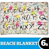 BigMouth Inc. Beach Blanket - Beach Towel Blanket with Stranger Things Theme, ST3, Ultra-Soft, Machine Washable, Makes a Great Gift (Christmas Lights)