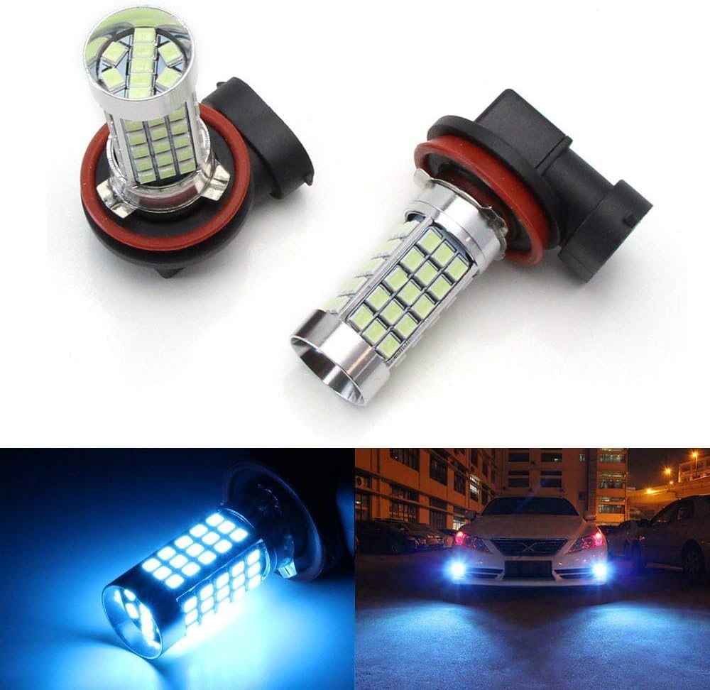 iJDMTOY (2) 10000K Ice Blue 68SMD H11 H8 LED Bulbs