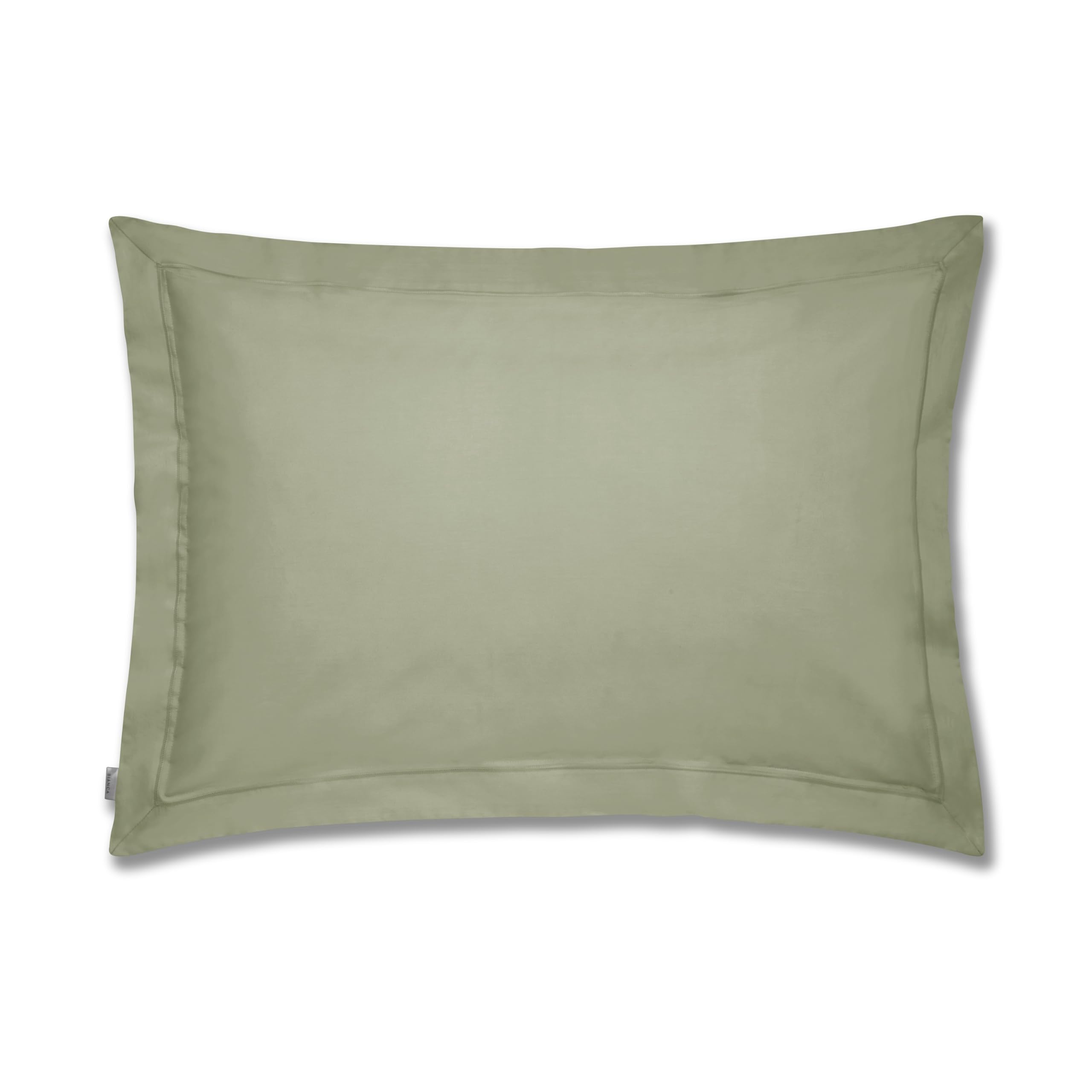 White Plain Dyed Cotton Percale Military Green 200TC Oxford Pillowcase 50 x 80 cm