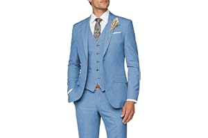 Wangyue Mens Suit 3 Piece Slim Fit Suit for Men Formal Business Suit Wedding Groom Prom Tuxedo Dinner Party