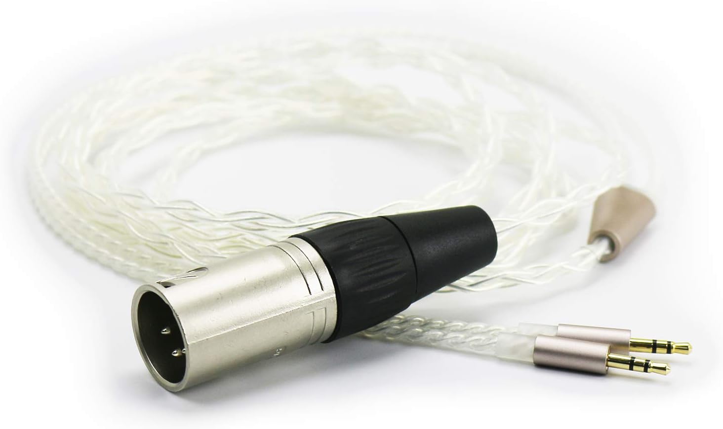 ABLET HiFi Cable with 4-pin XLR Balanced Male to Dual 2.5mm male Compatible with Hifiman HE400S, HE-400I, HE560