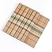 Homcomoda Bamboo Placemats with Handmade Non Skid Heat Insulation Place mats for Kitchen Table Set of 6( Beige )